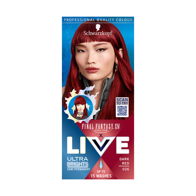 Schwarzkopf LIVE Ultra Brights or Pastel semipermanentní barva na vlasy odstín 026 Dark Red 1 ks