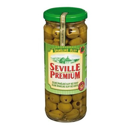 Seville Premium Olivy zelené bez pecky