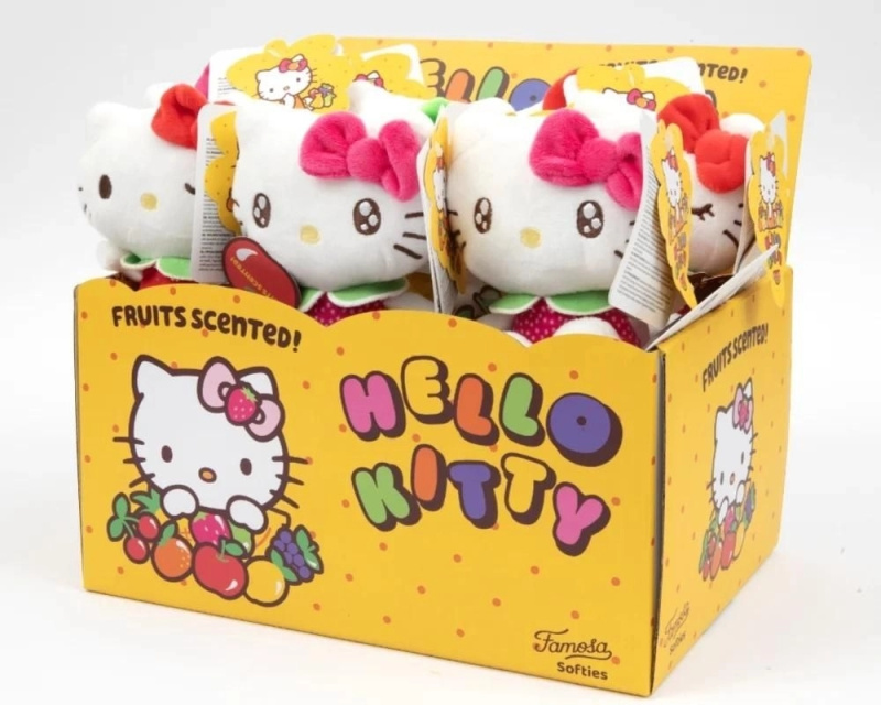 Plyšová hračka HELLO KITTY jahoda 12 cm s vůní