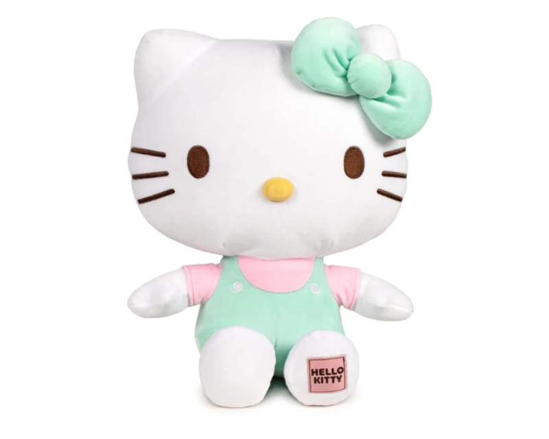 Hello Kitty plyšová hračka s nášivkou 32 cm – zelená