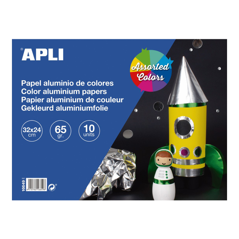 APLI Metalický papír 65 g - mix barev