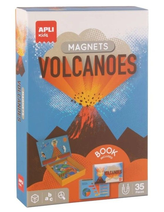 Edukační hra s magnety - Sopky