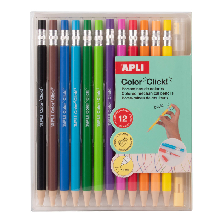 Pastelky stiskací Apli - Color Click, 12 ks