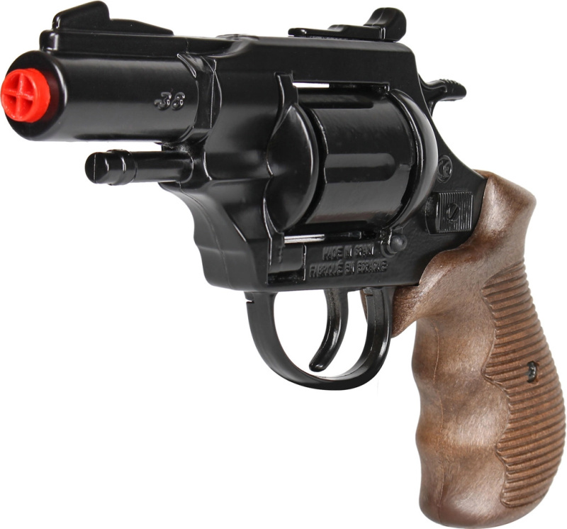 Gonher Alltoys Policejní revolver Gold colection černý kovový 12 ran