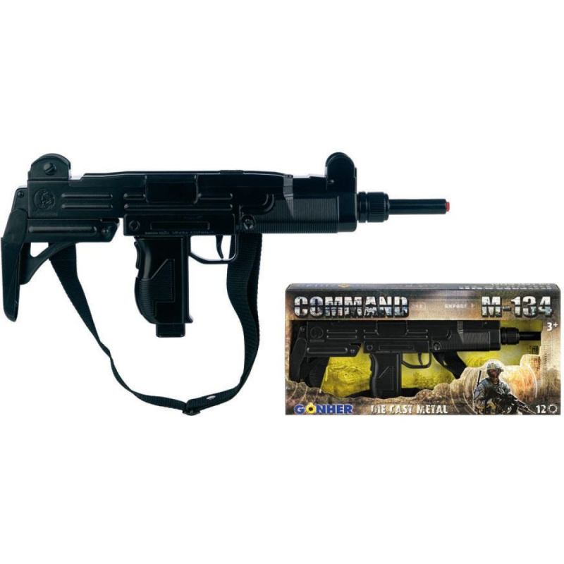 Gonher Alltoys Samopal kovový černý 12 ran