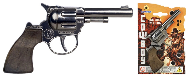 Alltoys revolver kovbojský stříbrný kovový