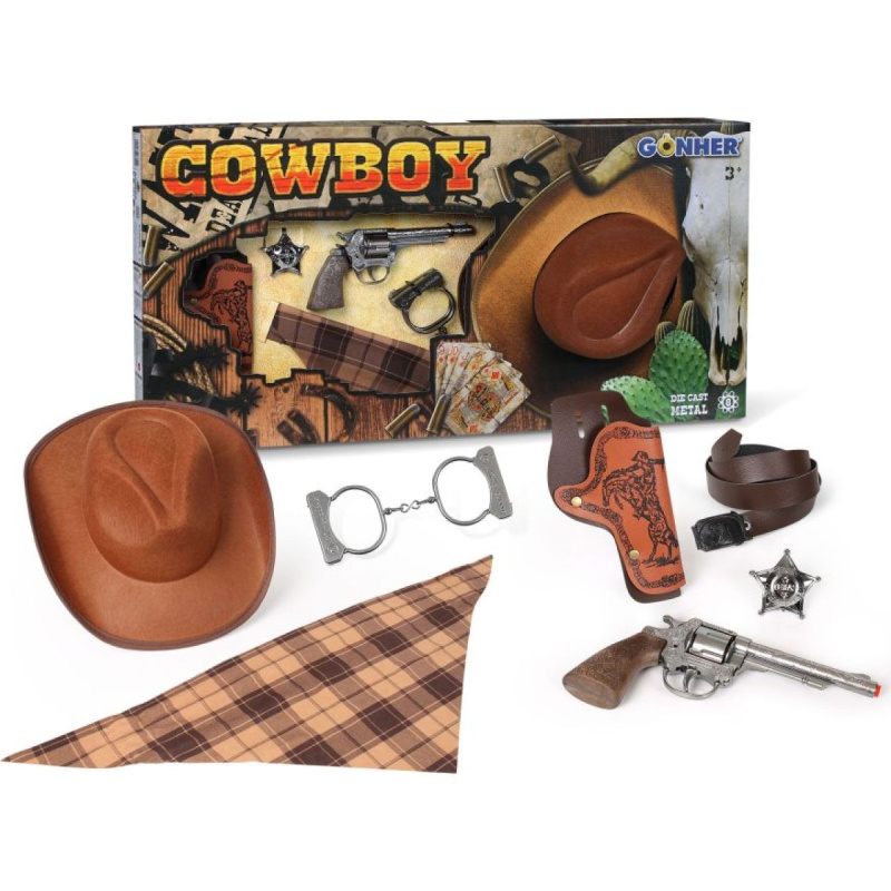 Alltoys Gonher Kovbojská sada velká s kloboukem