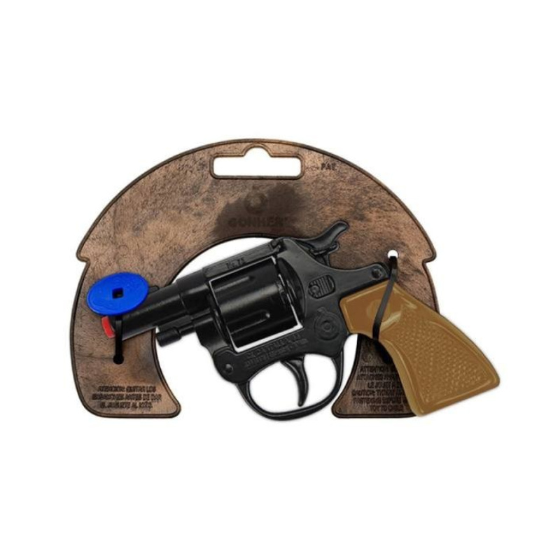 Gonher Alltoys policejní revolver kovový černý 8 ran