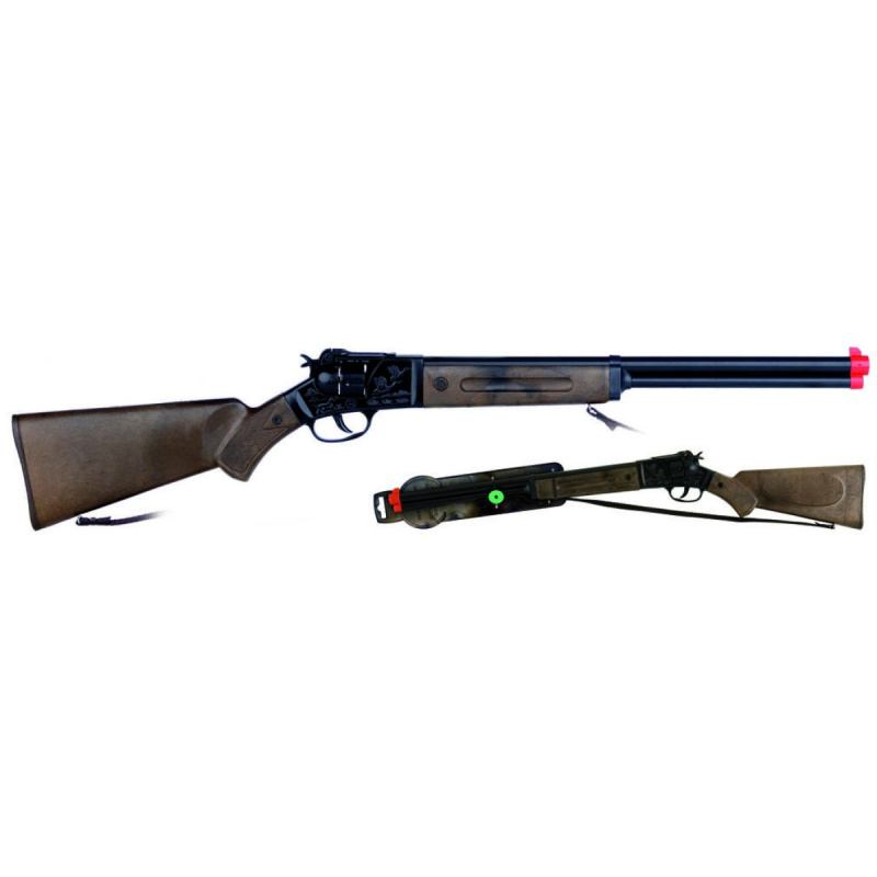 Alltoys puška kovbojská černá kovová 12 ran