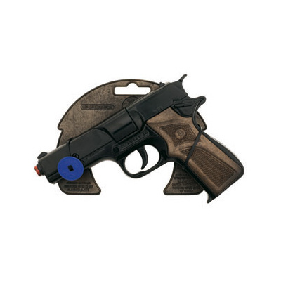 Alltoys policejní pistole černá kovová 8 ran