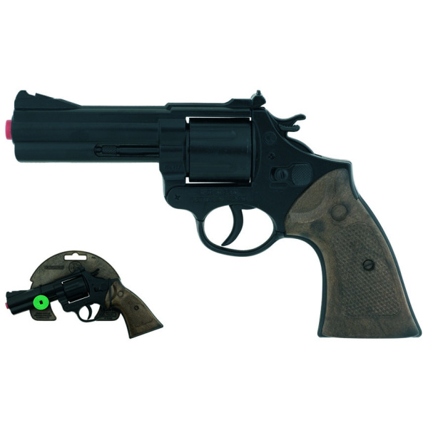 Alltoys policejní revolver černý kovový 12 ran