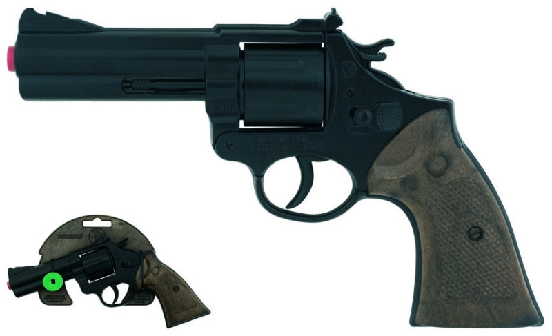 Alltoys policejní revolver černý kovový 12 ran