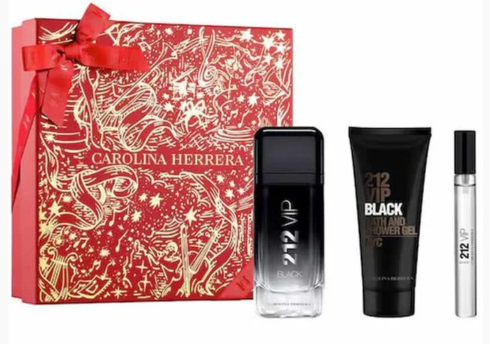 Carolina Herrera 212 VIP Black - EDP 100 ml + sprchový gel 100 ml + EDP 10 ml