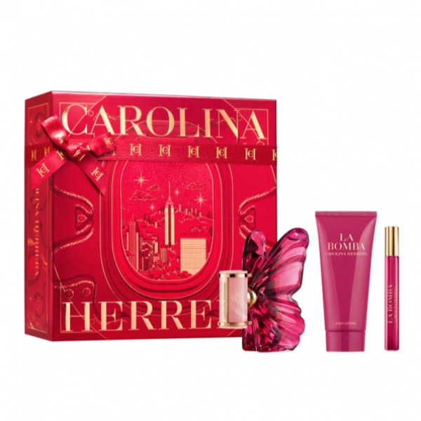 Carolina Herrera La Bomba dárkový set (parfémová voda 80 ml + cestovní velikost + tělové mléko 100 ml) 1 ks