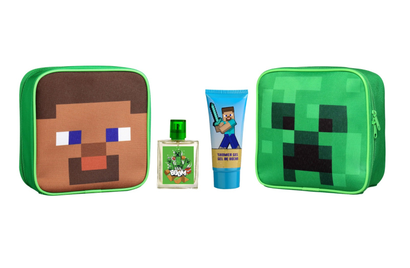 Minecraft toaletní taška + EDT 50 ml + sprchový gel 100 ml