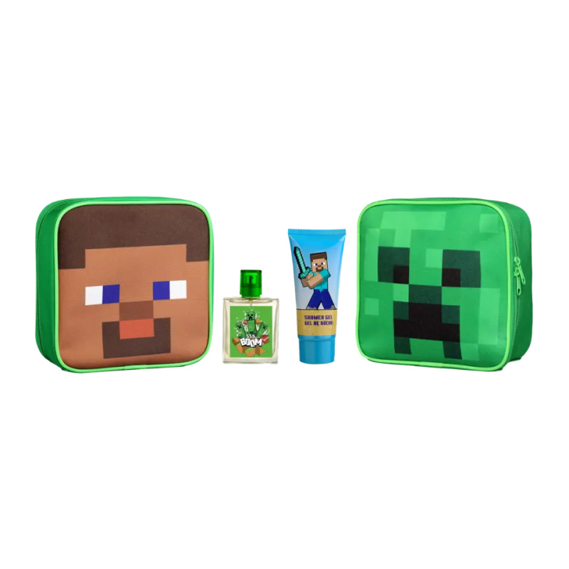 Minecraft toaletní taška + EDT 50 ml + sprchový gel 100 ml