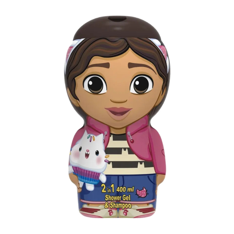 Gabby's Dollhouse 2D Kids Gentle sprchový gel a šampon 2 v 1 400 ml