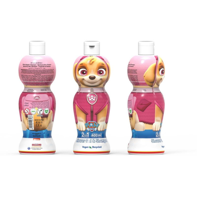 Tlapková patrola Skye sprchový gel a šampon 400 ml