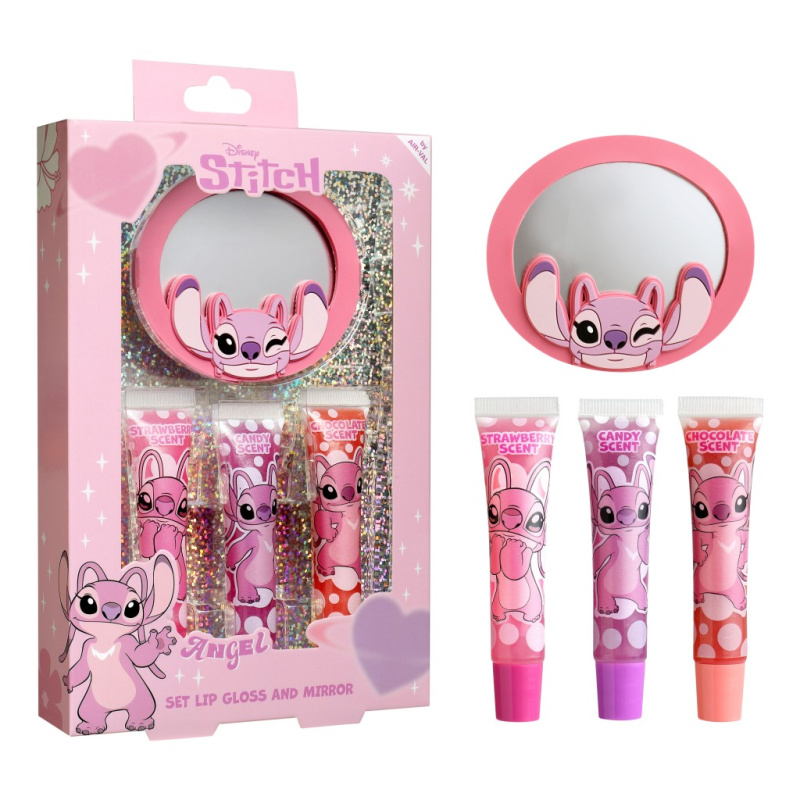 Air-Val Sada lesků na rty a zrcátko Stitch Angel