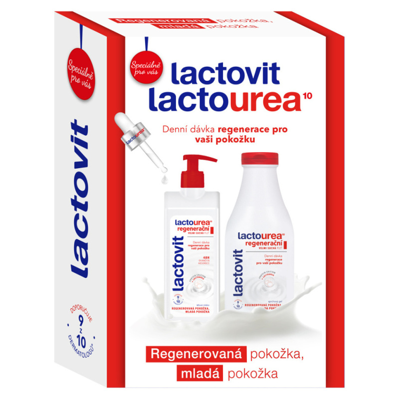 Lactovit Lactourea – dárková sada - sprchový gel 500 ml a tělové mléko 400 ml