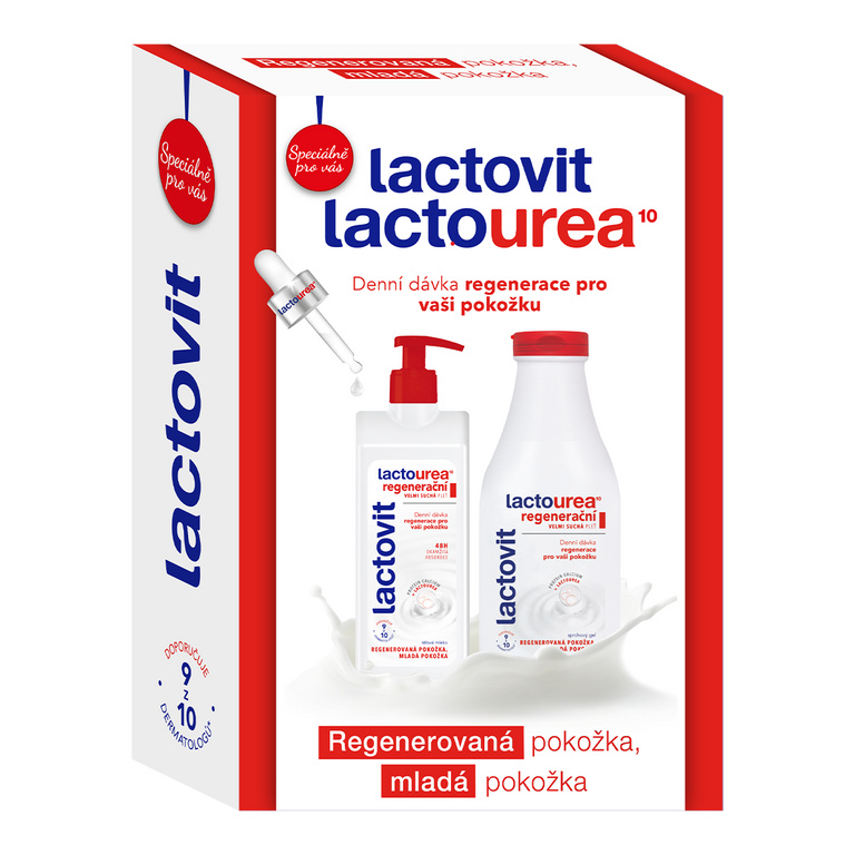 Lactovit Lactourea – dárková sada - sprchový gel 500 ml a tělové mléko 400 ml