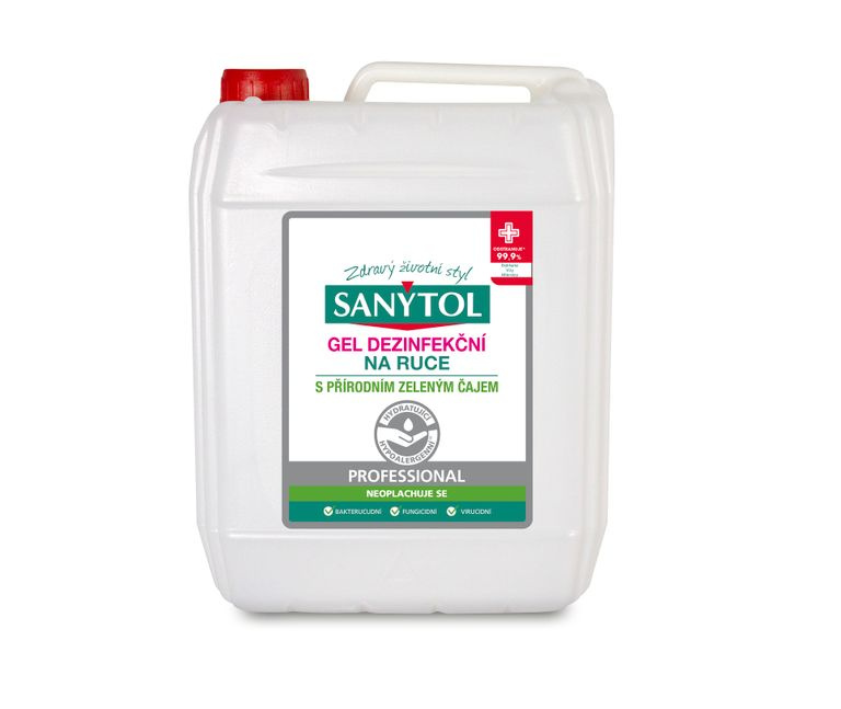 SANYTOL Professional Dezinfekční gel na ruce - 5 l