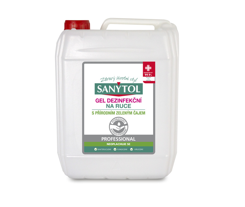 SANYTOL Professional Dezinfekční gel na ruce - 5 l