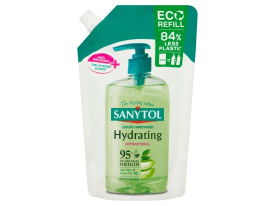 Sanytol Hydratující - tekuté mýdlo - náhradní náplň Aloe Vera & Zelený čaj