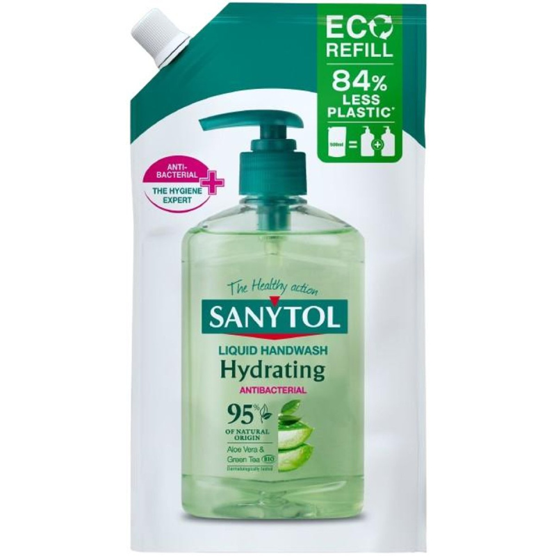 Sanytol Hydratující - tekuté mýdlo - náhradní náplň Aloe Vera & Zelený čaj