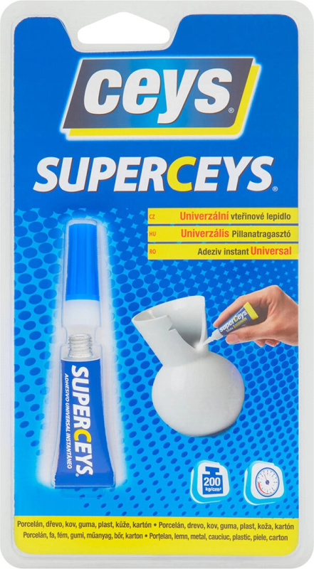 Ceys Vteřinové lepidlo SUPERCEYS 3 g, transparentní