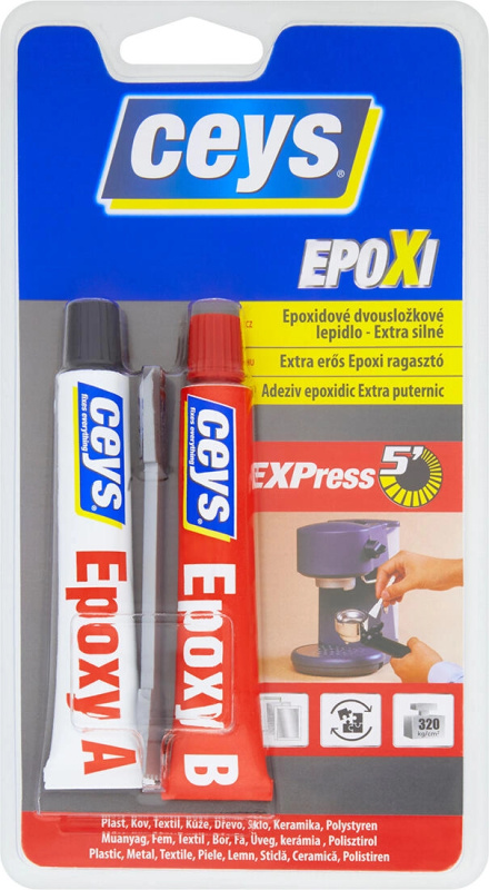Lepidlo Ceys Epoxidové Express5´ dvousložkové extra silné 2 x 15 ml