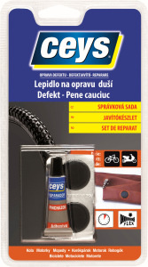 Lepidlo Ceys Oprava defektu na opravu duší správková sada 5 ml + 4 záplaty