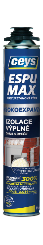 Pěna montážní vysokoexpanzní Ceys ESPUMAX pistolová 750 ml