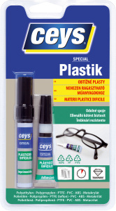 Lepidlo na obtížné plasty Ceys SPECIAL PLASTIK 3 g + 4 ml