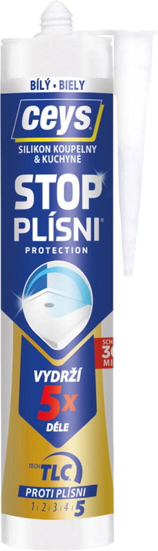 Silikon sanitární Ceys stop plísni bílý 280 ml