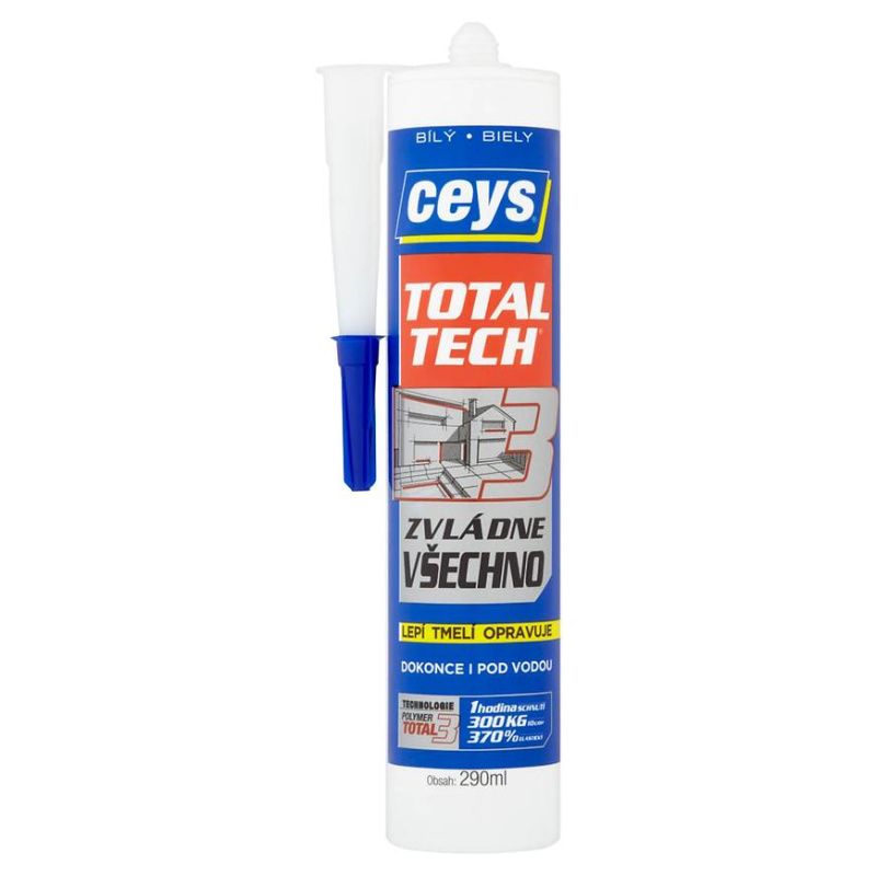 Tmel lepicí Ceys TOTAL TECH Express bílý 290 ml