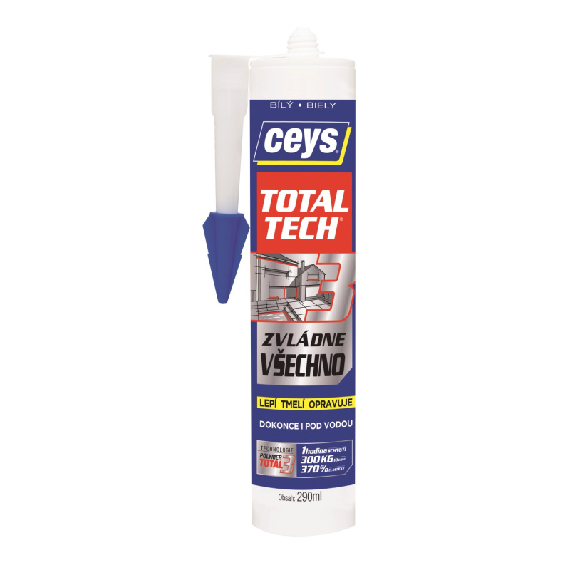 Tmel lepicí Ceys TOTAL TECH Express bílý 290 ml