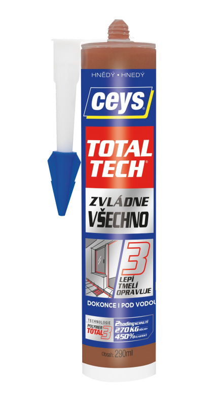 Tmel lepicí Ceys TOTAL TECH Express hnědý 290 ml