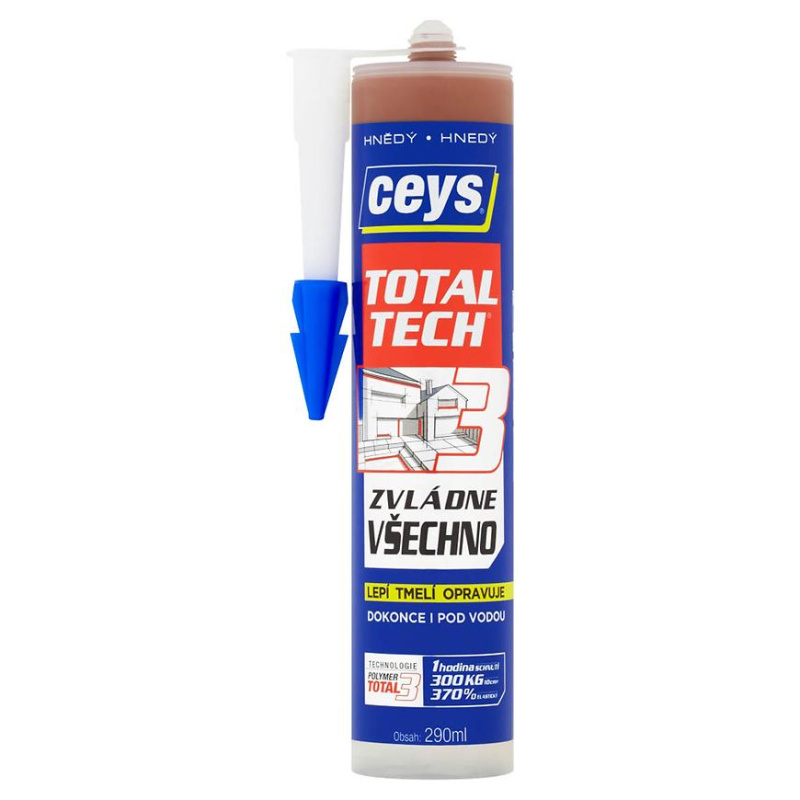 Tmel lepicí Ceys TOTAL TECH Express hnědý 290 ml