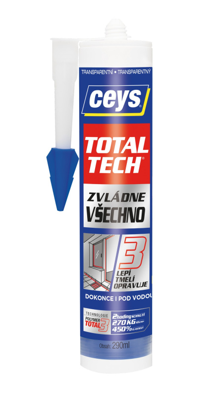 Tmel lepicí Ceys TOTAL TECH Express transparent 290 ml