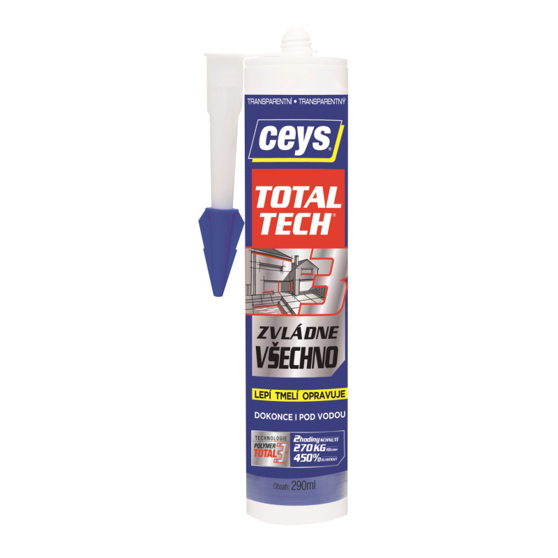 Tmel lepicí Ceys TOTAL TECH Express transparent 290 ml
