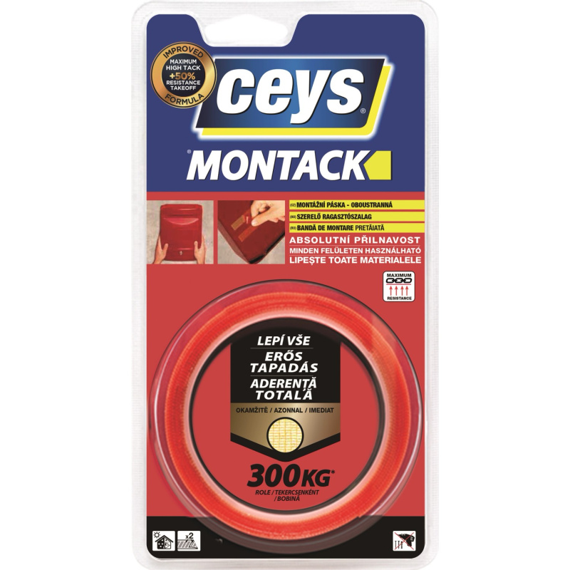 Páska montážní Ceys MONTACK Lepí vše okamžitě 2,5 m