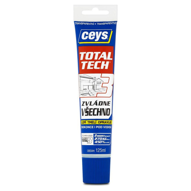 Tmel lepicí Ceys TOTAL TECH Express transparent 125 ml