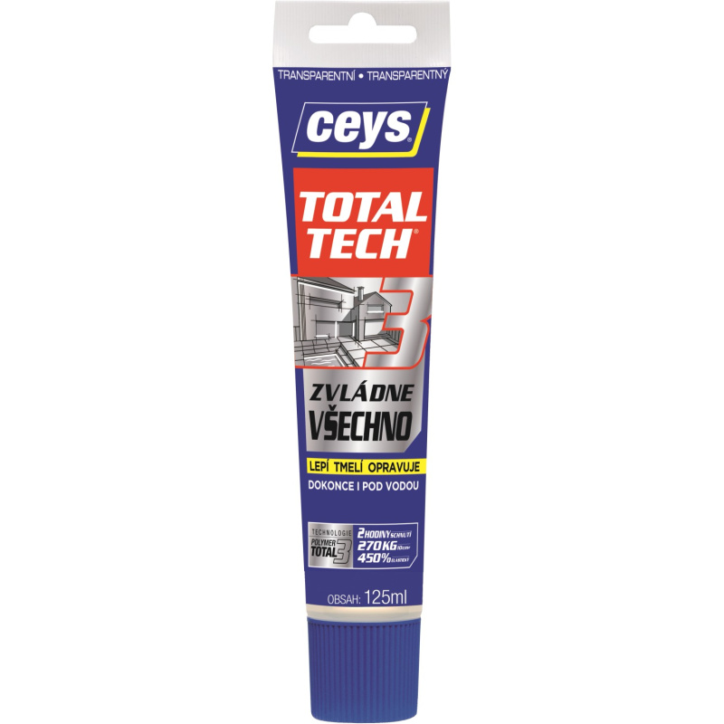 Tmel lepicí Ceys TOTAL TECH Express transparent 125 ml