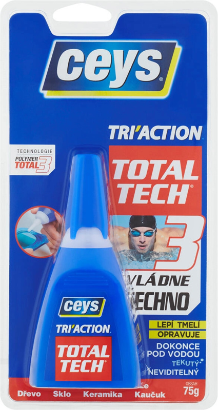 Lepidlo 3v1 Ceys TOTAL TECH Tri'Action 75 g