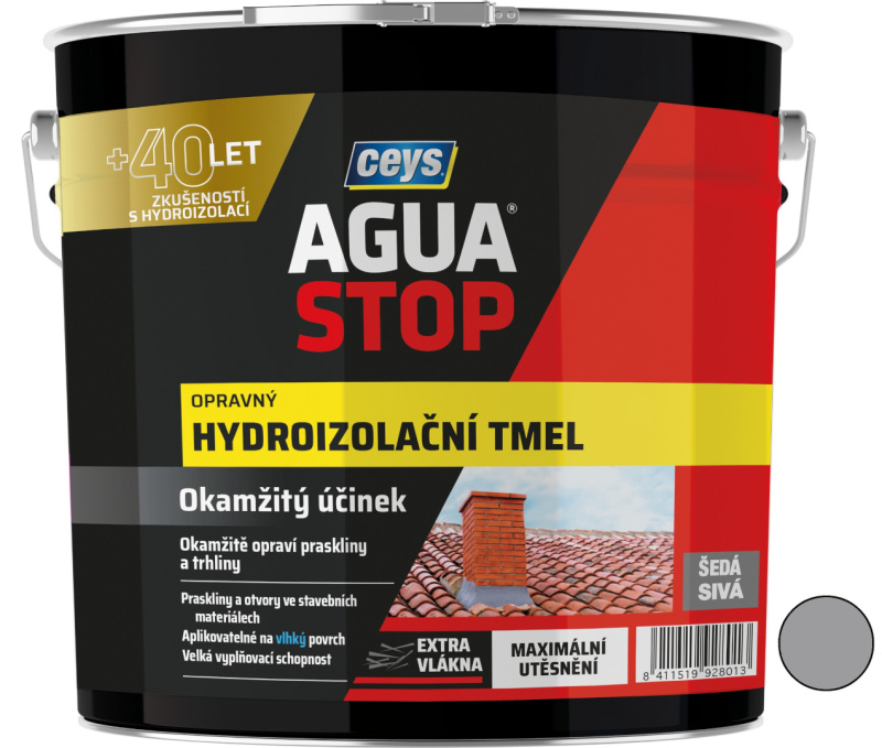 Tmel hydroizolační Ceys AGUA STOP šedý 4 kg