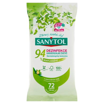 Sanytol - dezinfekční vlhčené ubrousky - 2 x 36 ks