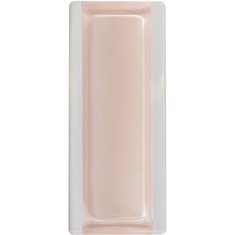 BM Skleněný zakončovací profil pro Luxfery růžový, 19 x 8 x 1 cm