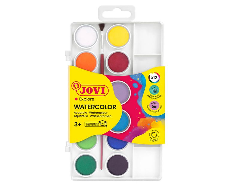 JOVI vodové barvy 12ks + štětec DAVER, spol. s r.o.