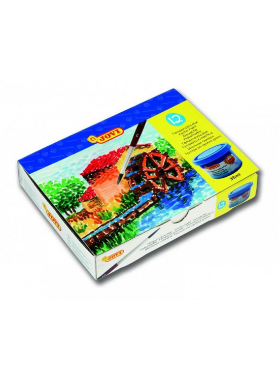 JOVI temperové barvy 12x35ml v kelímku + štětec DAVER, spol. s r.o.